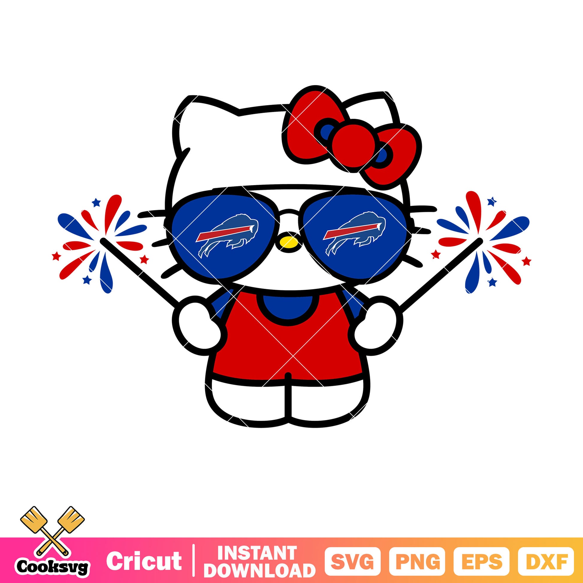 Hello kitty buffalo bills firework svg, buffalo bills svg