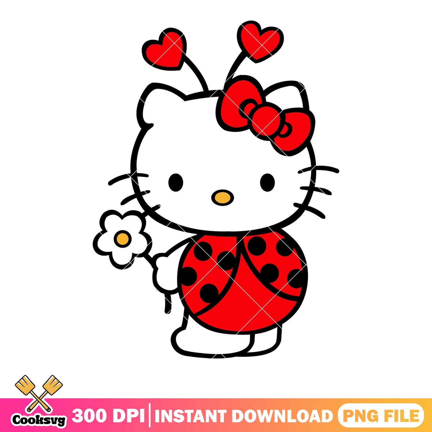 Hello kitty bug costume png, love bug png, hello kitty costume png