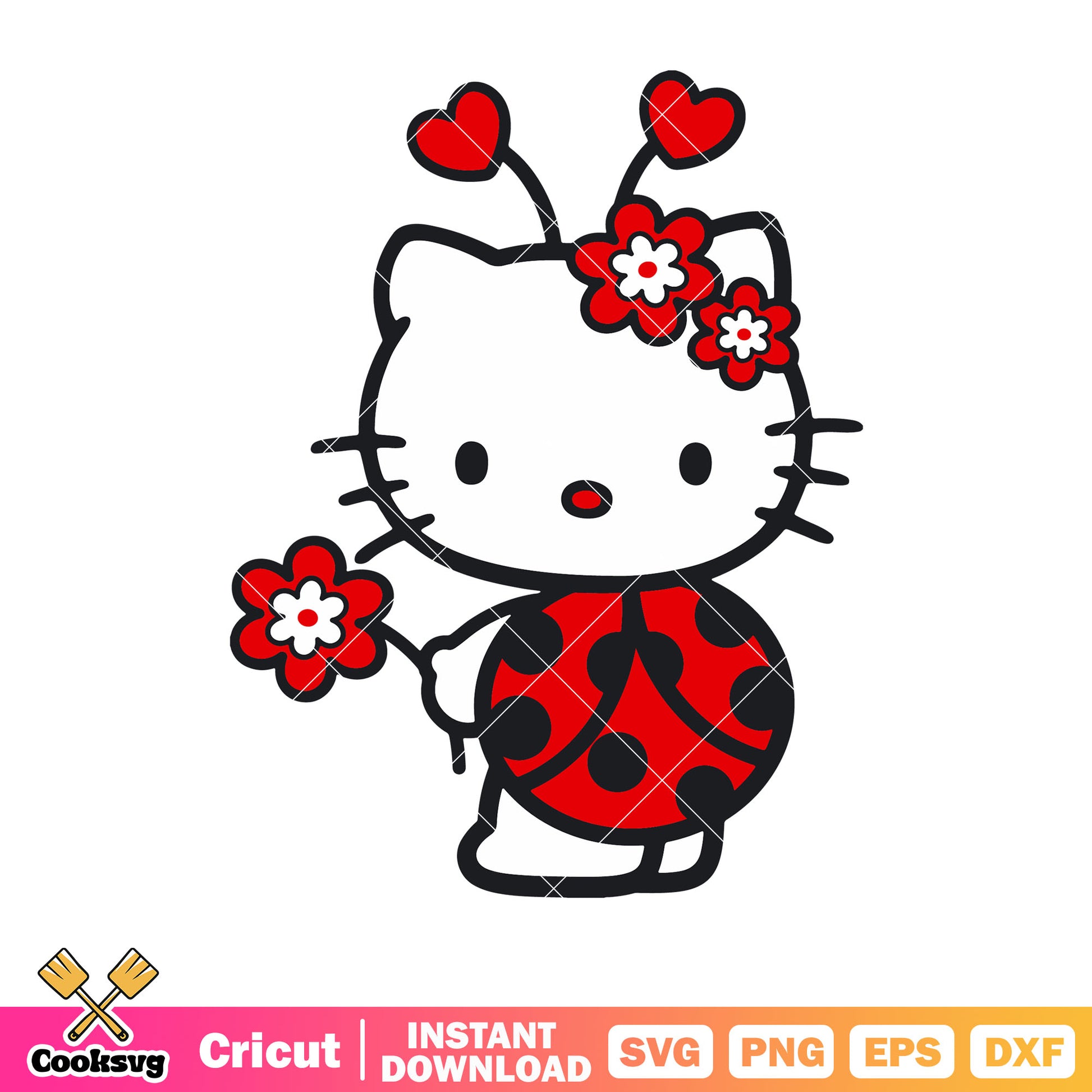 Hello kitty bug costume svg, hello kitty costume svg, hello kitty svg