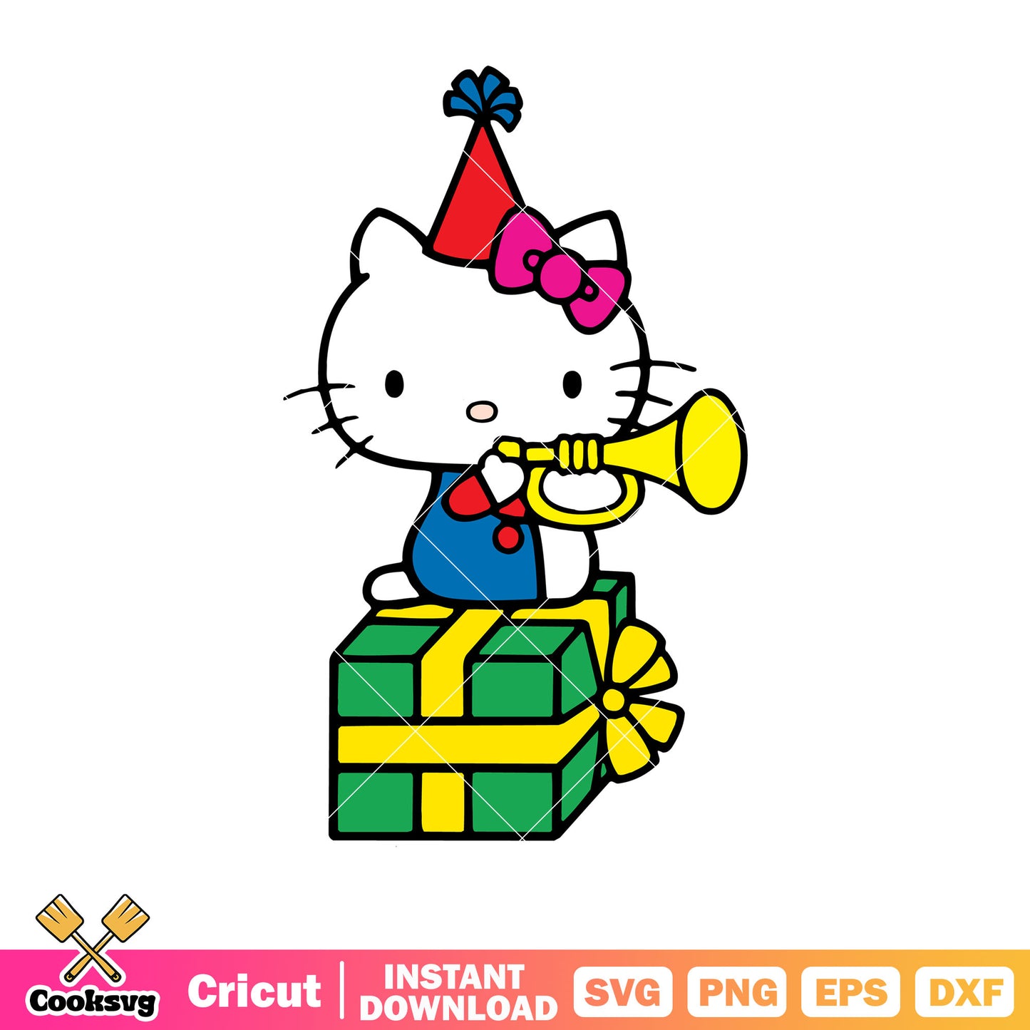 Hello kitty cartoon gift svg, hello kitty gifts​ svg, kitty cat svg