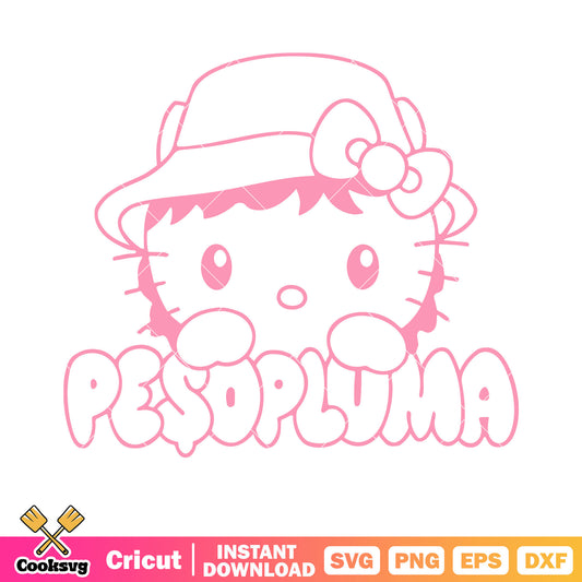 Hello kitty cat pesopluma svg file, hello kitty halloween svg, kitty cat svg