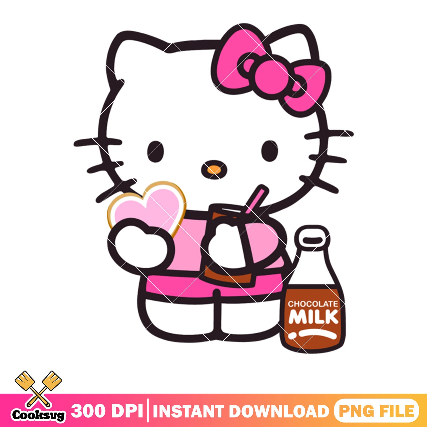 Hello kitty chocolate milk png, hello kitty cat png, love kitty png