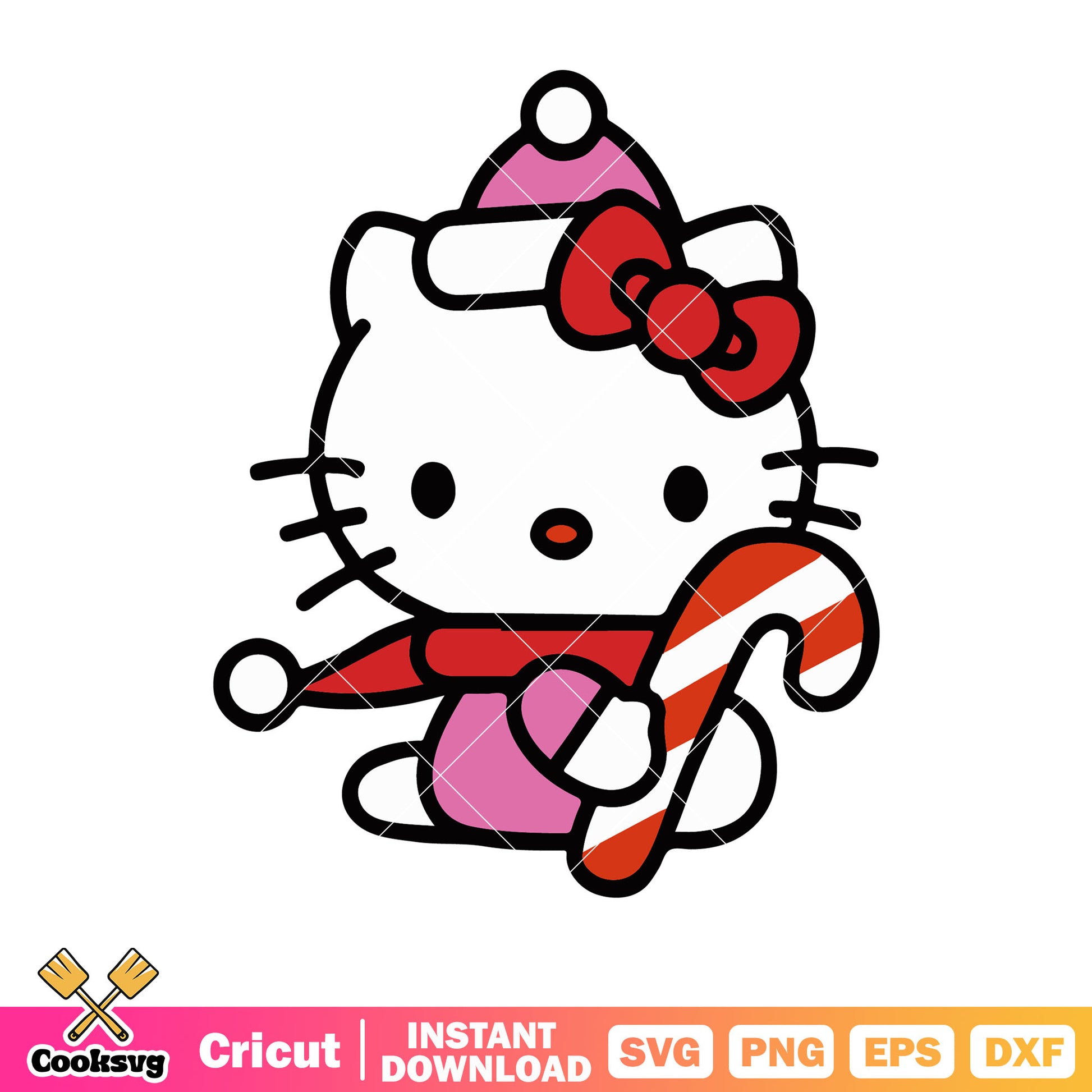 Hello kitty christmas costume svg, hello kitty christmas svg