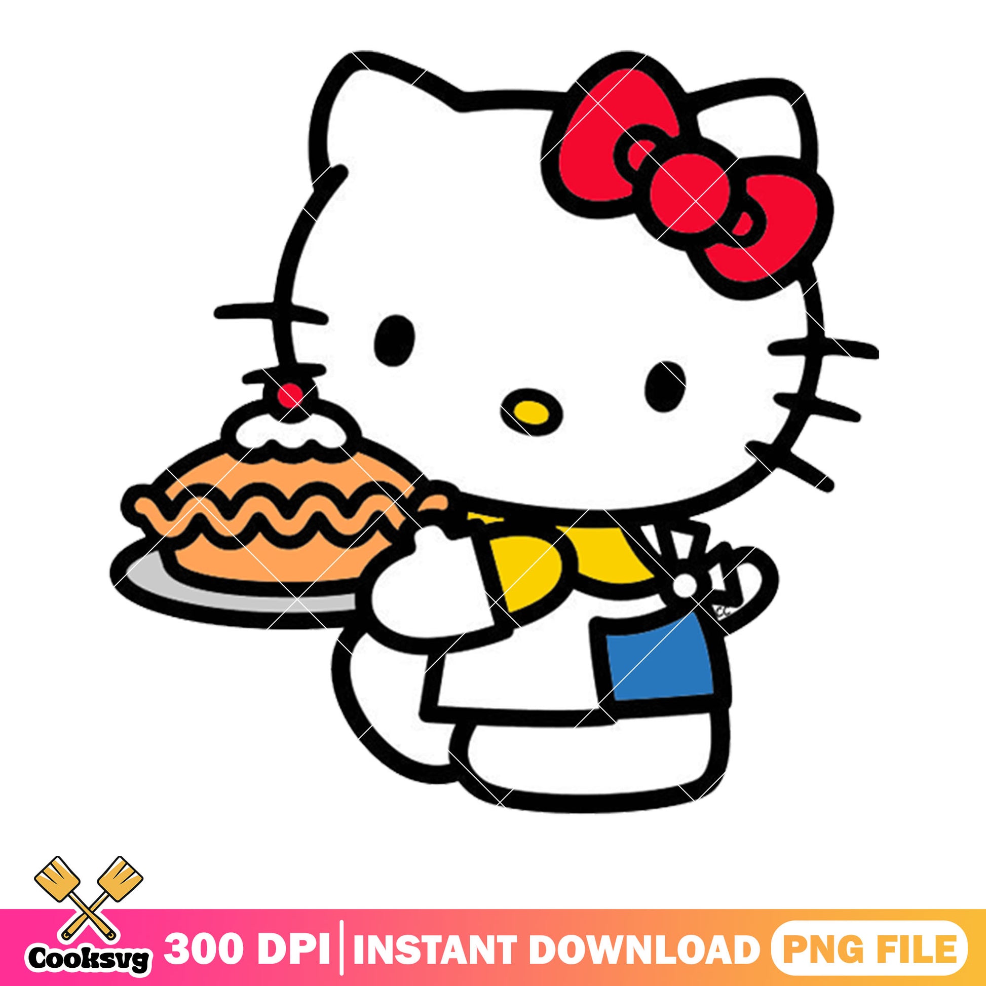 Hello kitty cooking cake png, hello kitty cartoon png, hello kitty cat png