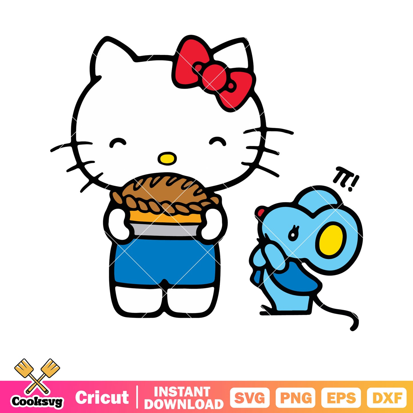 Hello kitty cooking cake svg, hello kitty cake svg, hello kitty svg