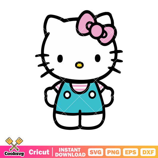 Hello kitty costume cartoon svg file, hello kitty cartoon svg