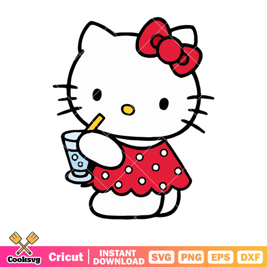 Hello kitty drink cartoon svg, hello kitty cartoon svg, hello kitty svg