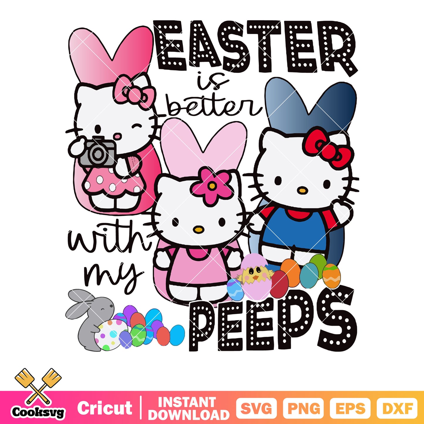 Hello kitty easter is better svg, hello kitty easter svg