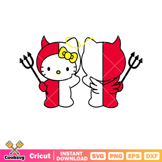 Hello kitty evil costume svg, hello kitty cat svg, kitty cat svg