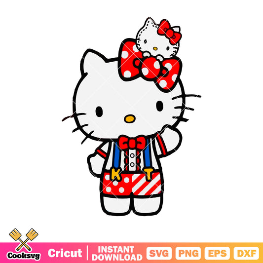 Hello kitty funny costume svg, hello kitty costume svg, kitty cat svg