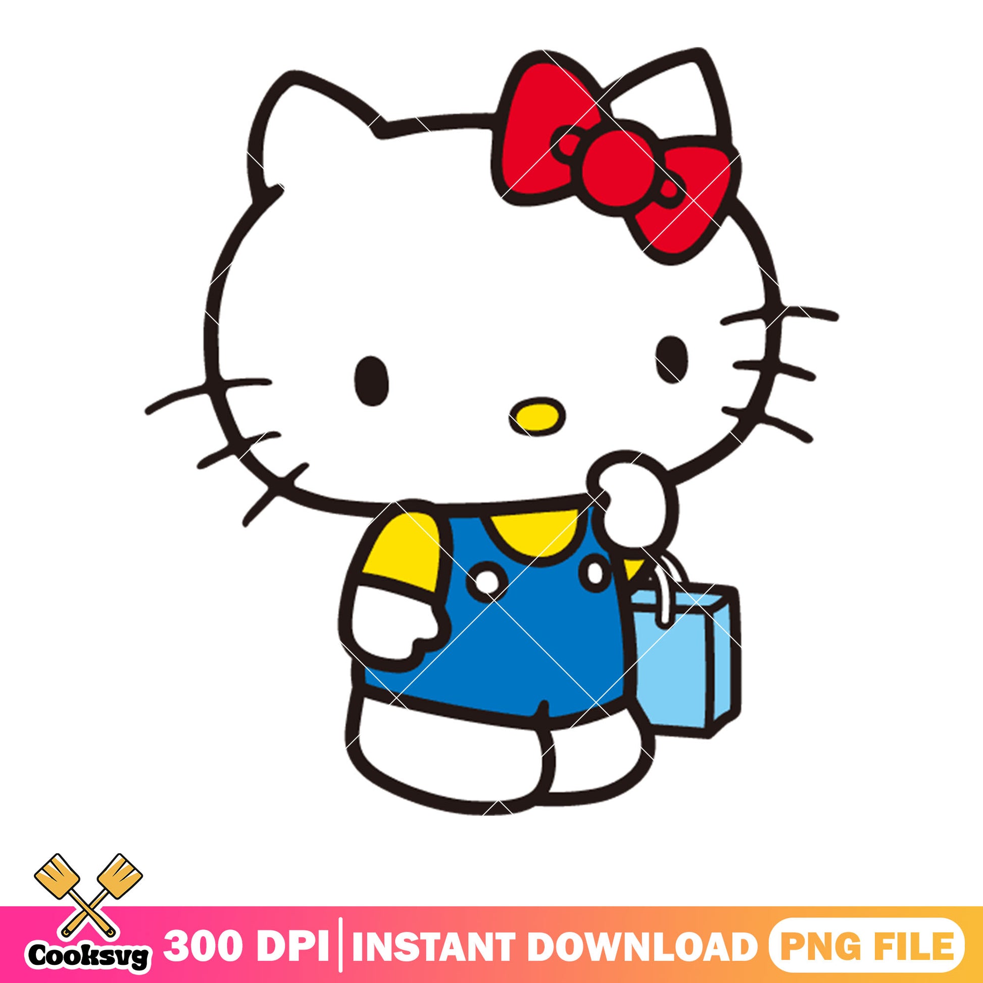 Hello kitty going shopping png, hello kitty cat png, hello kitty png