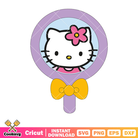 Hello kitty in the mirror svg, hello kitty mirror svg, kitty cat svg