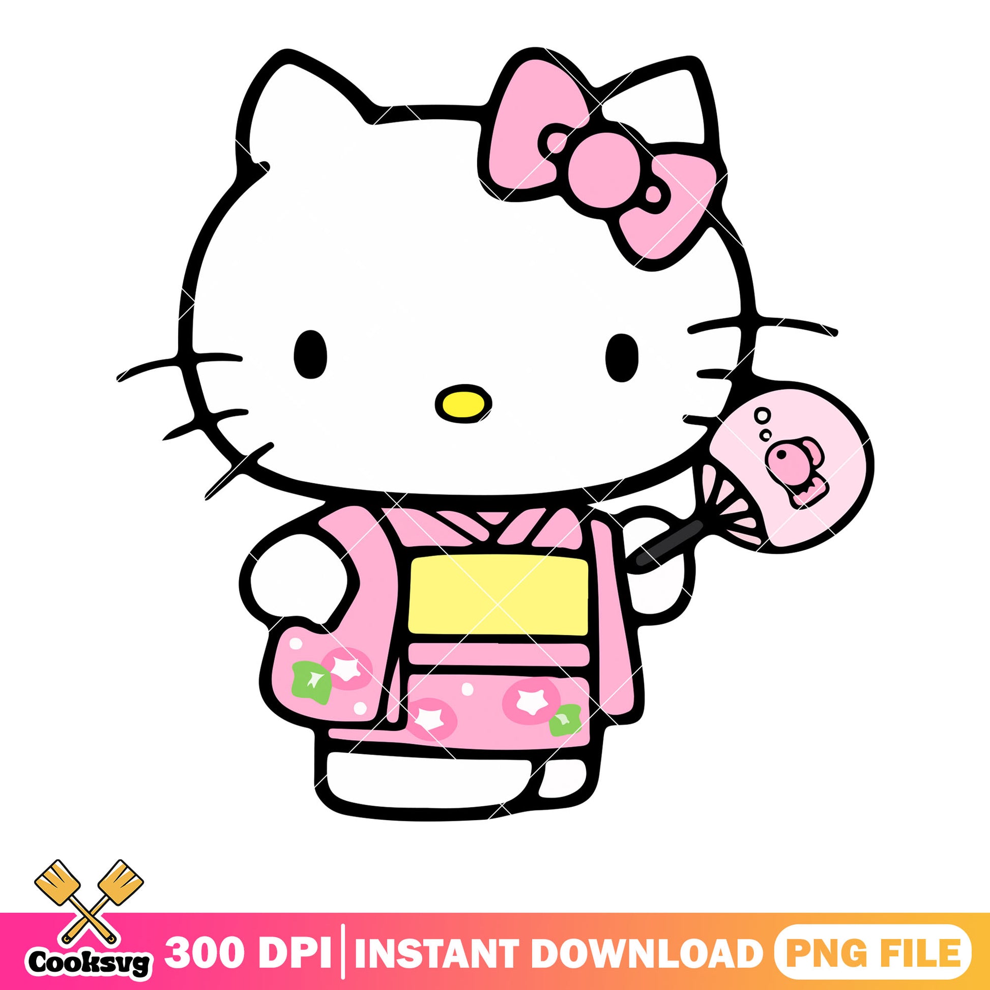 Hello kitty kimono costume png, hello kitty costume png