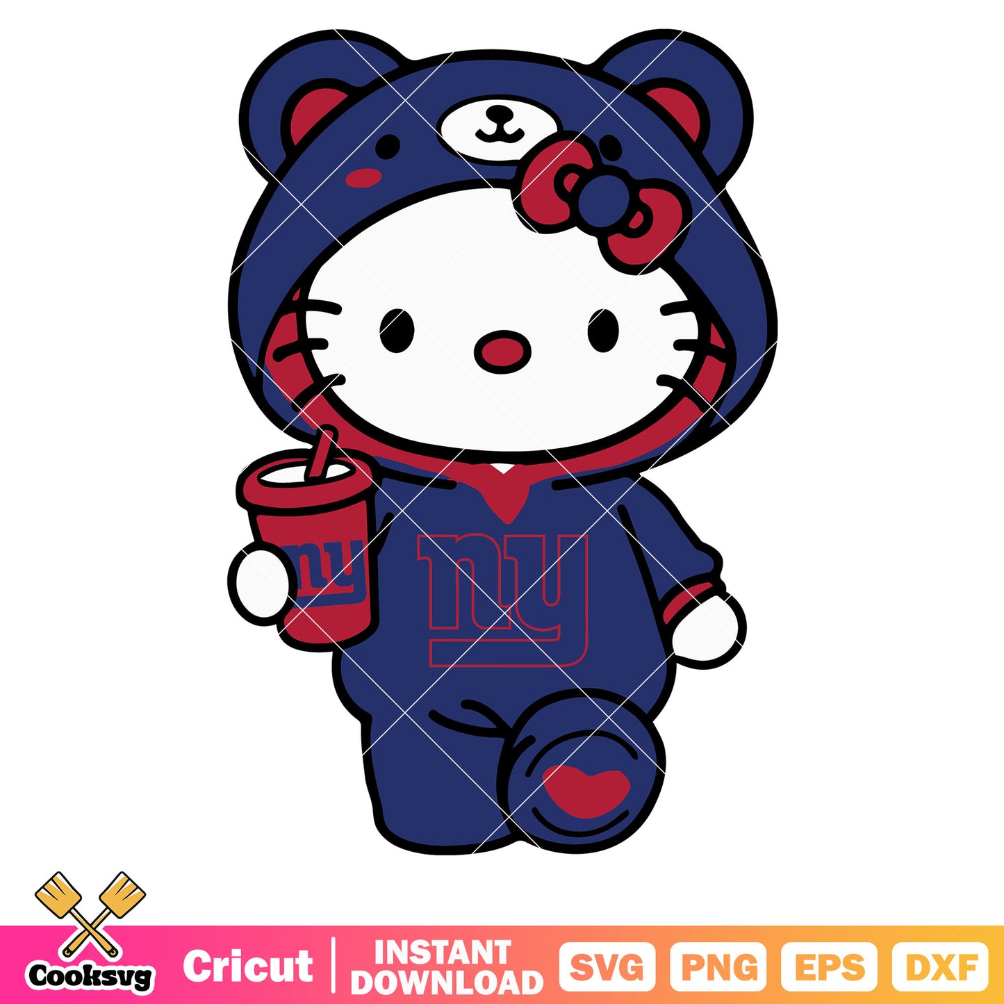 Hello kitty new york giants costume svg, new york giants logo​ svg