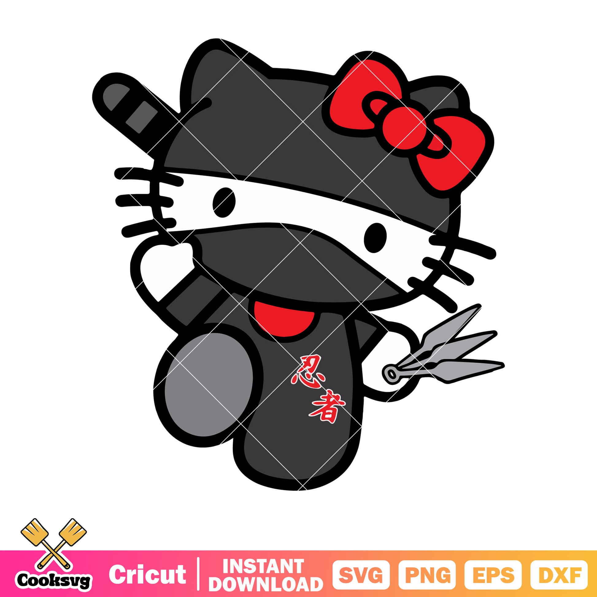 Hello kitty ninja costume svg, hello kitty costume svg, hello kitty svg