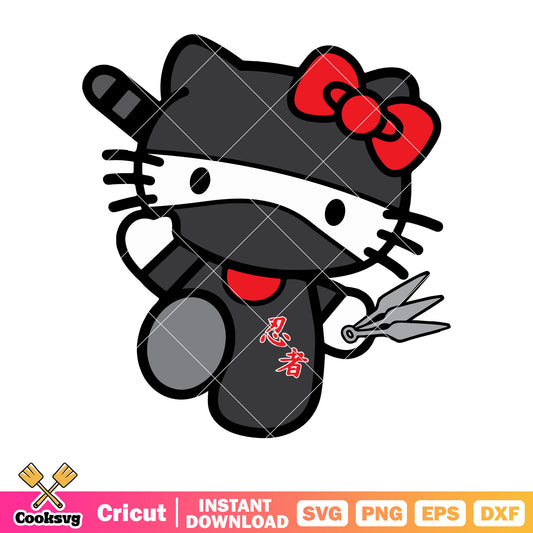 Hello kitty ninja costume svg, hello kitty costume svg, hello kitty svg