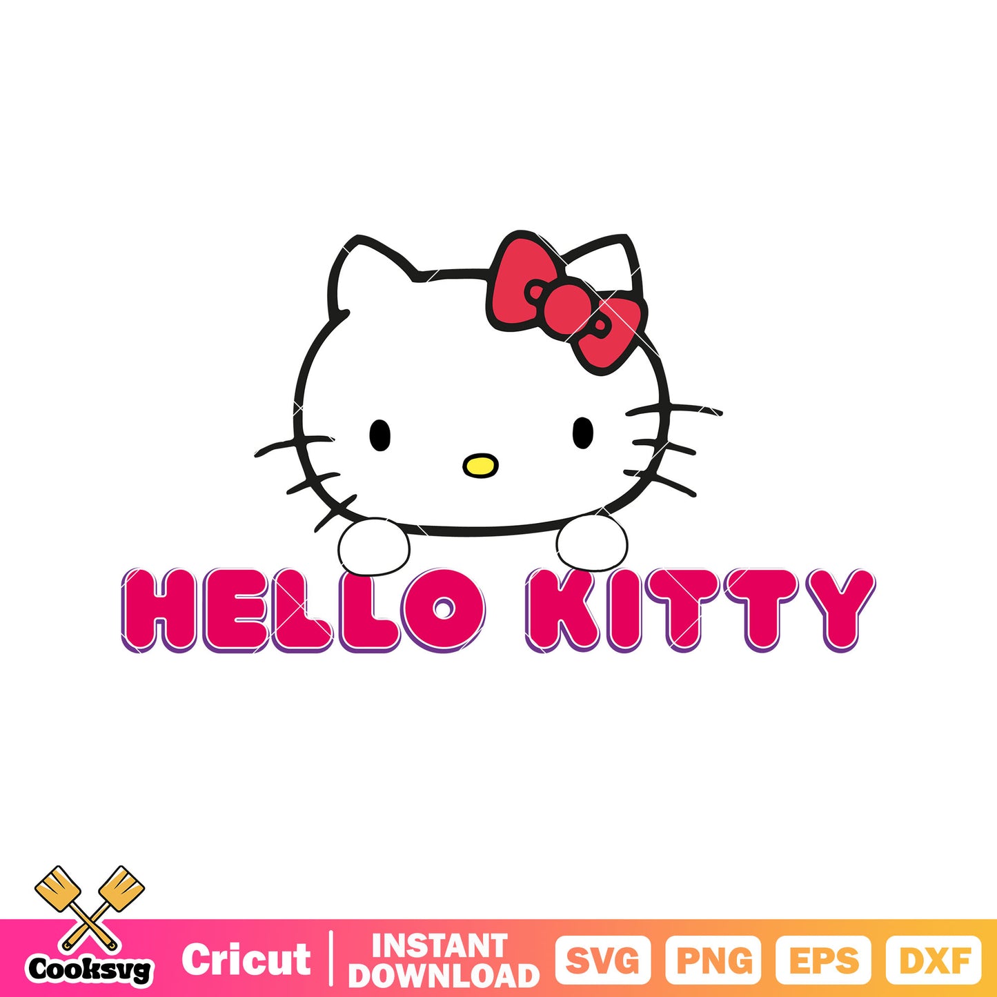 Hello kitty pink head svg cartoon, pink hello kitty svg, kitty cat svg