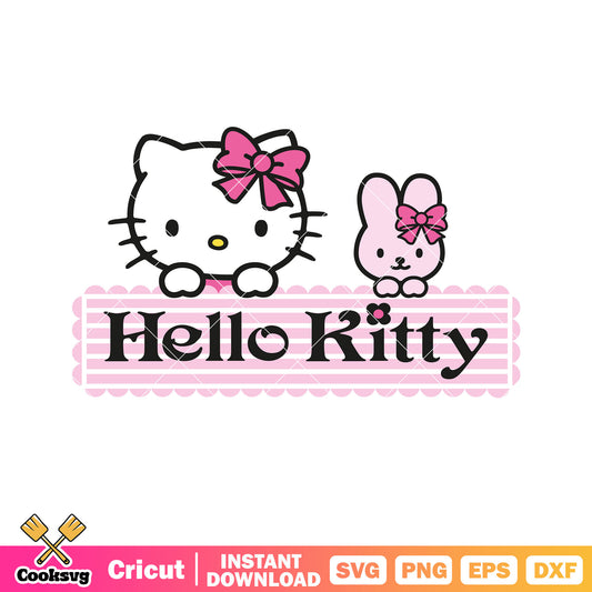 Hello kitty pink vibes name svg, hello kitty png, pink hello kitty svg