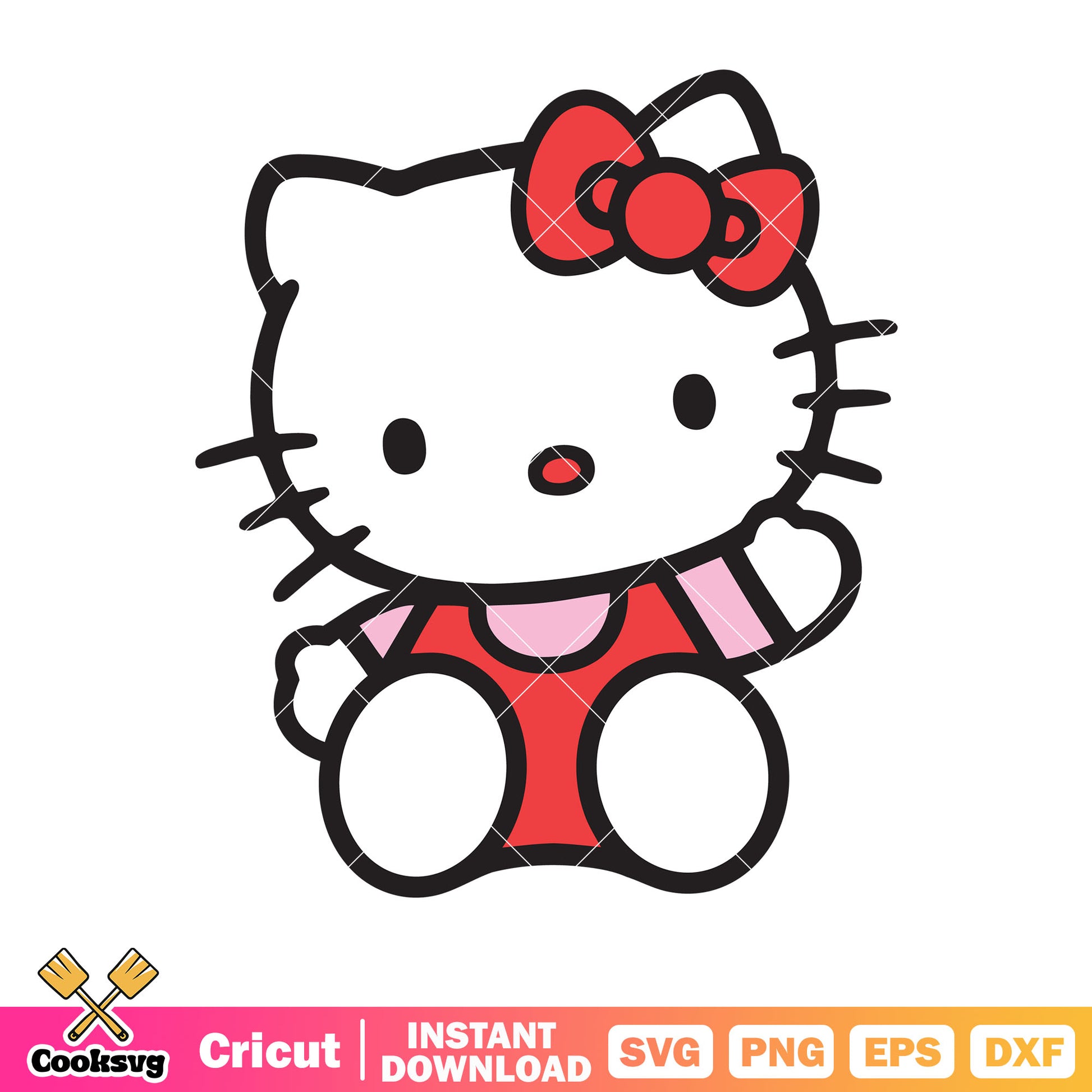 Hello kitty red costume hello svg, hello kitty costume svg – Cooksvg