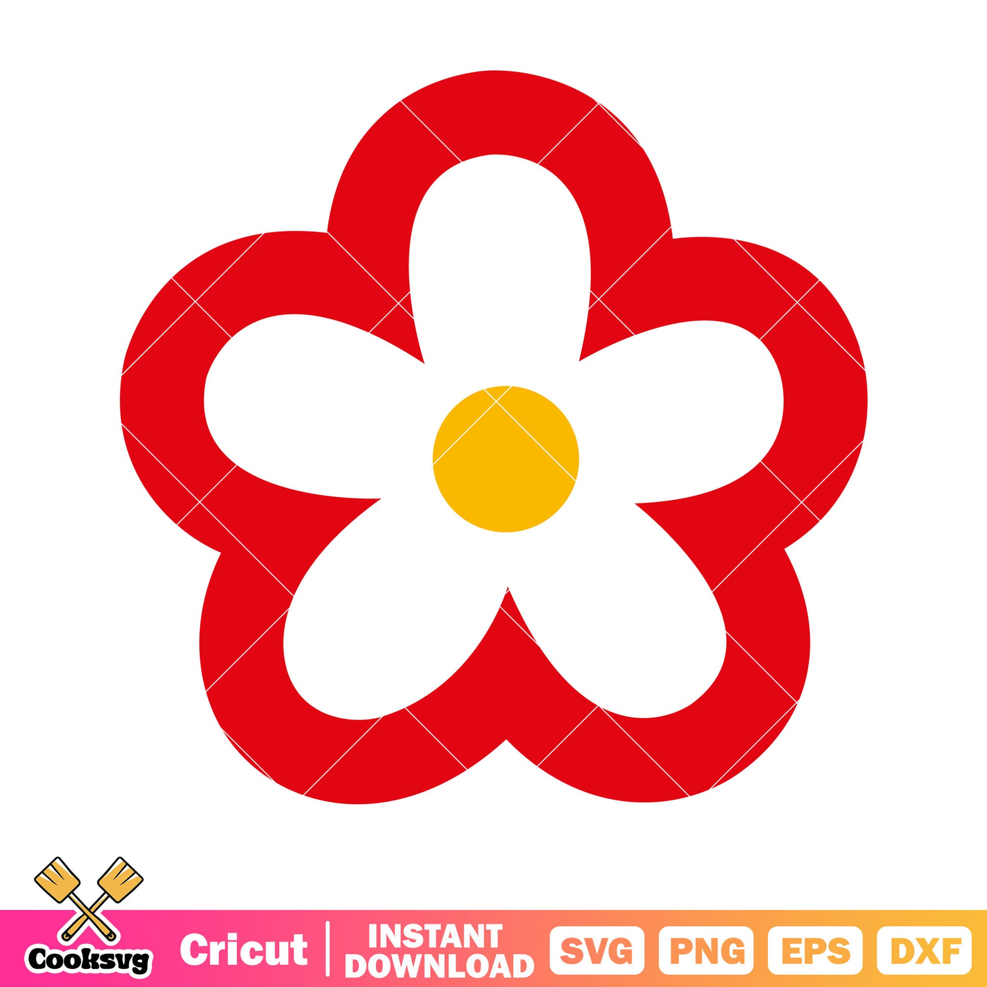 Hello kitty red flower svg file, hello kitty flower svg, kitty cat svg