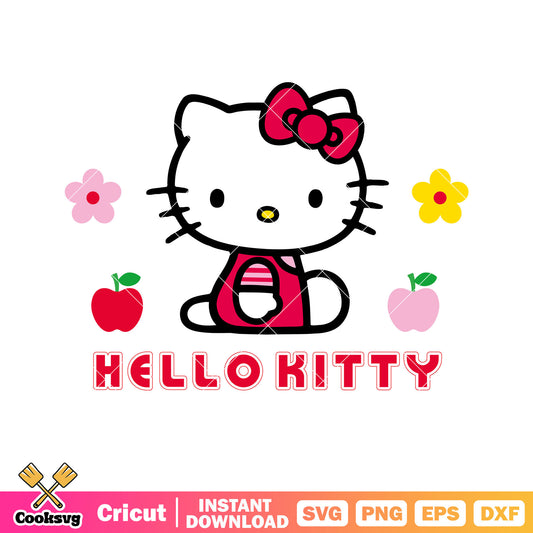 Hello kitty red vibes name svg, hello kitty name svg, kitty cat svg