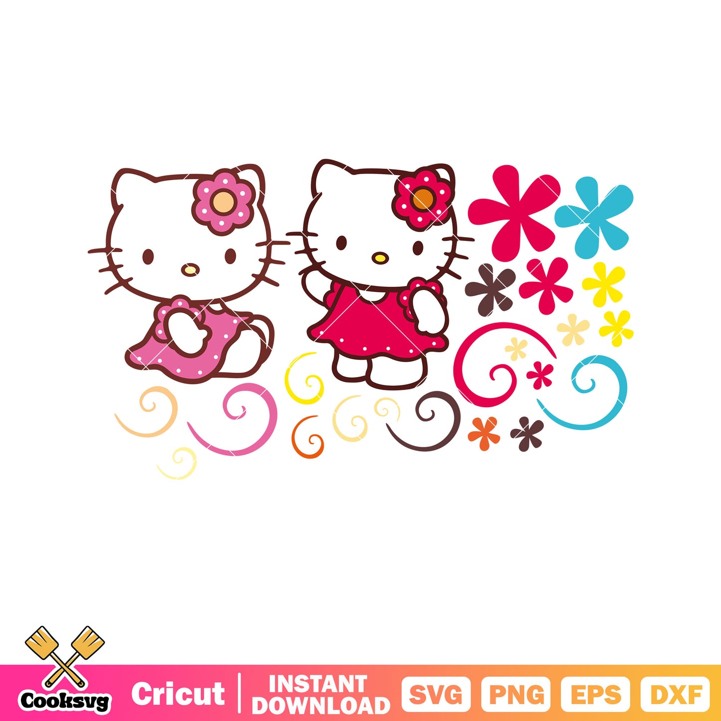 Hello kitty sanrio cat vibes svg, sanrio hello kitty​ svg