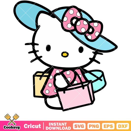 Hello kitty shopping svg, sanrio hello kitty svg, sanrio svg