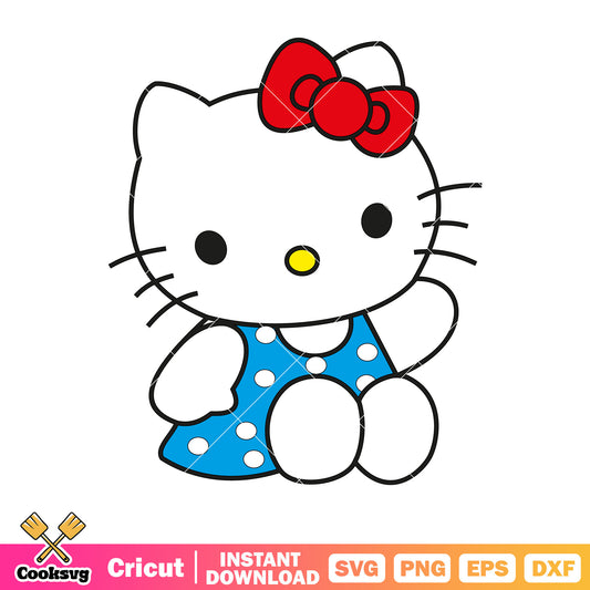 Hello kitty sitting on the ground svg, hello kitty cat svg