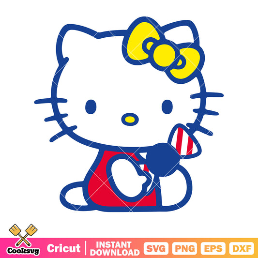 Hello kitty sitting sanrio cartoon svg, hello kitty cartoon svg