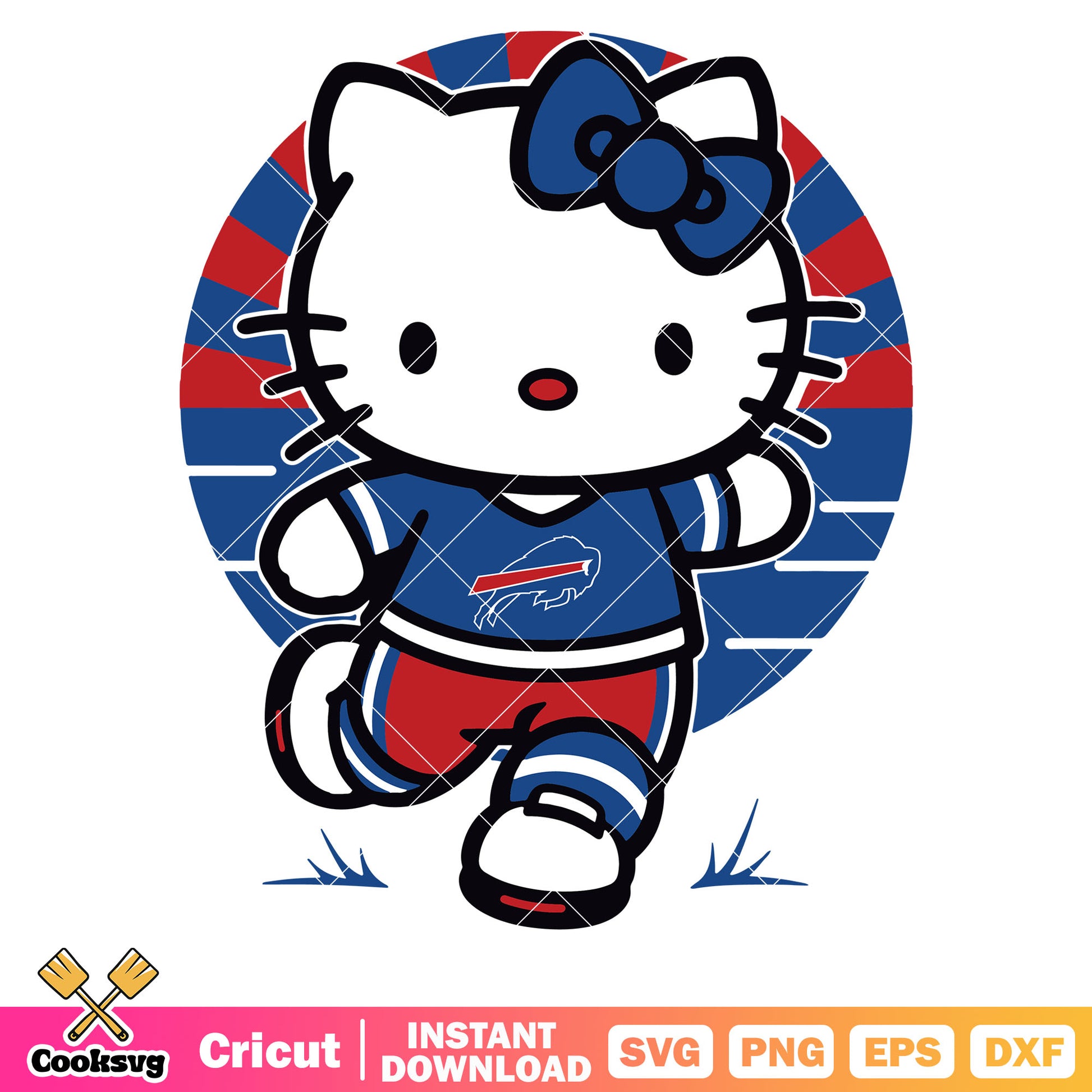 Hello kitty sport buffalo bills costume svg, buffalo bills svg