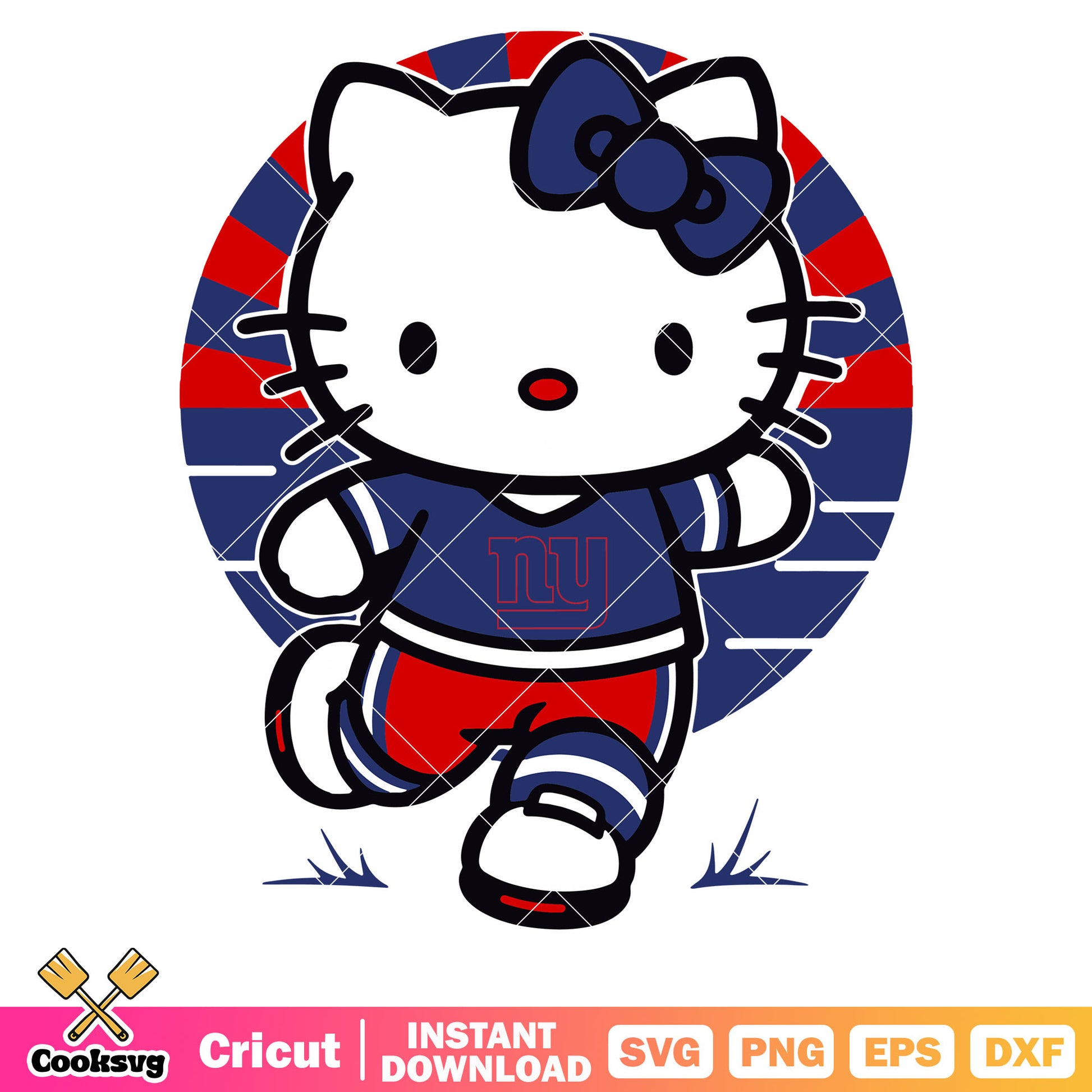 Hello kitty sport new york giants costume svg, new york giants​ svg