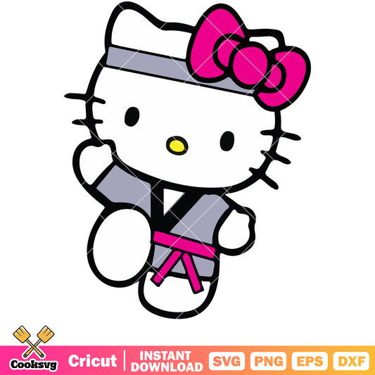 Hello kitty taekwondo svg, hello kitty svg, sanrio cartoon svg