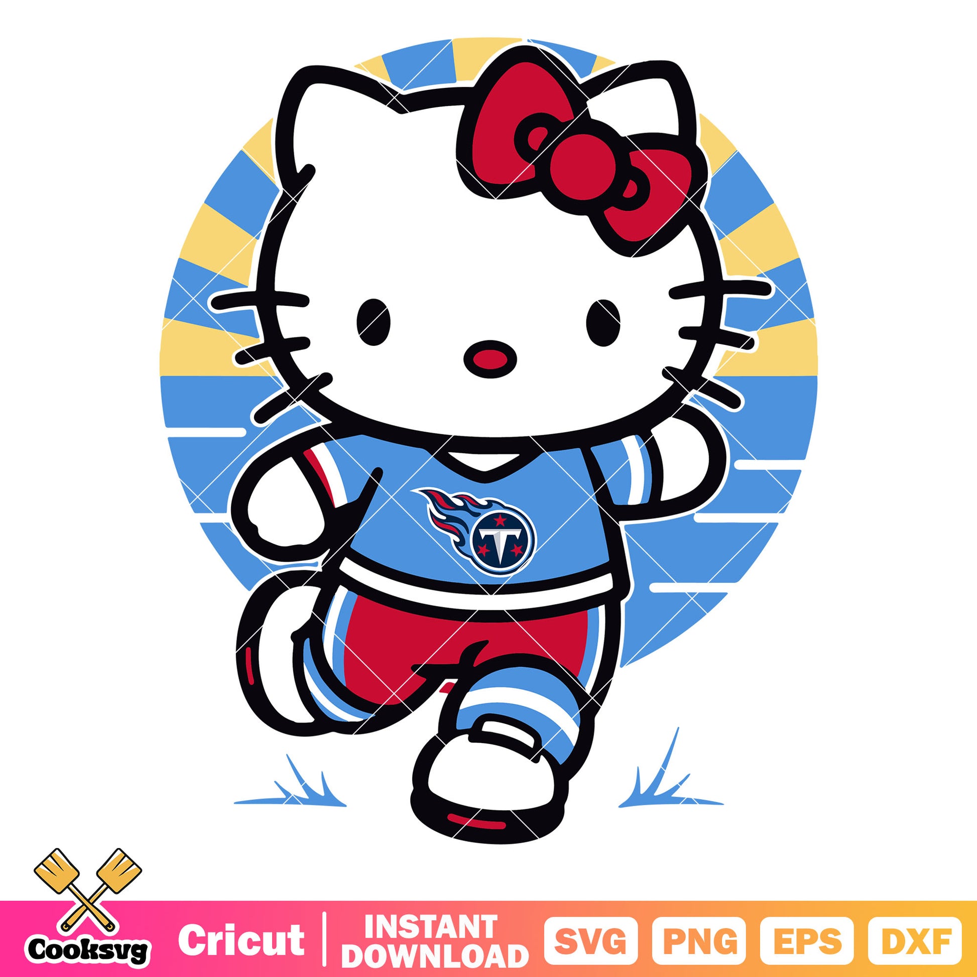 Hello kitty tennessee titans sport costume svg, tennessee titans​ svg