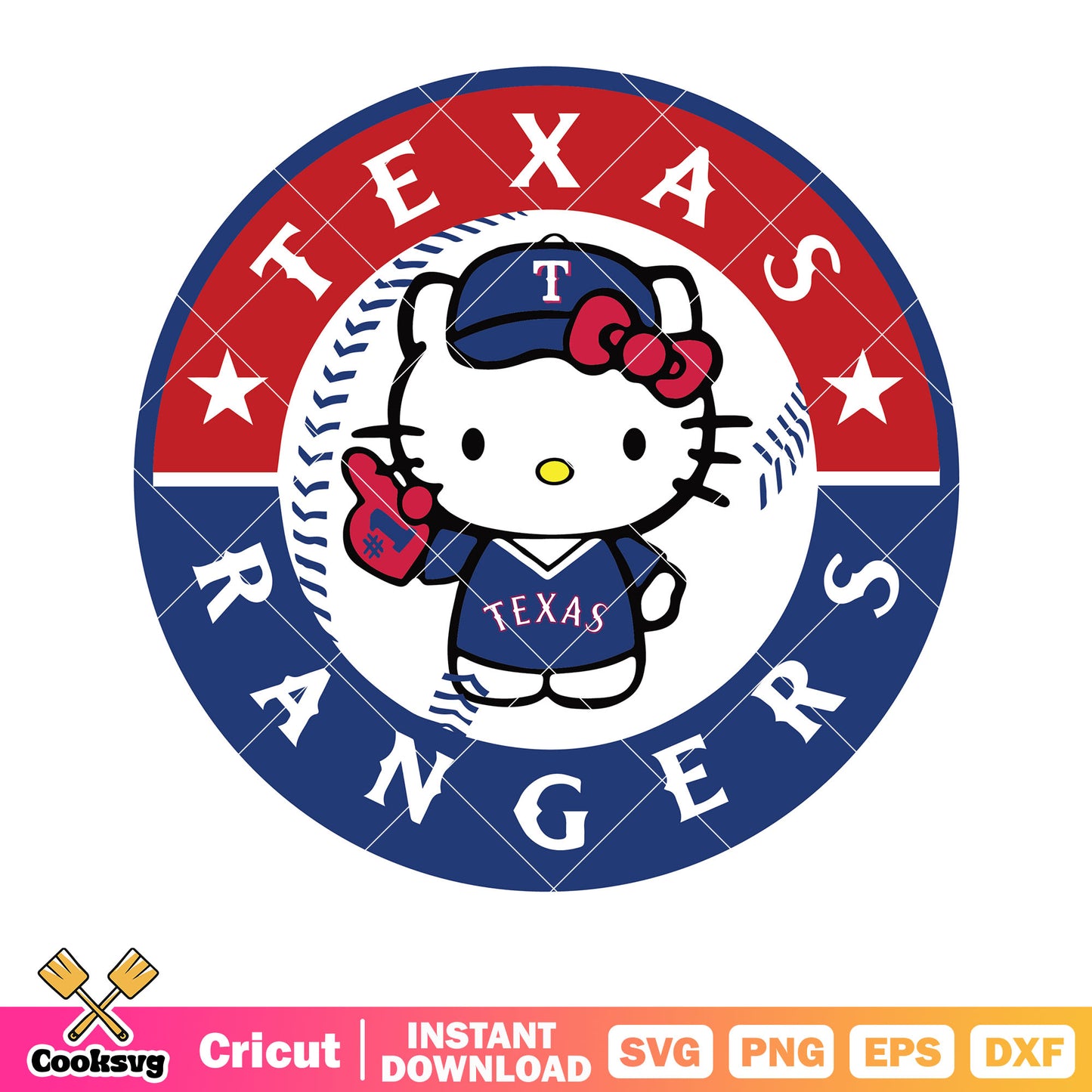 Hello kitty texas rangers svg, texas rangers​ svg, hello kitty mlb​ svg