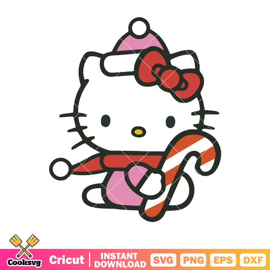 Hello kitty warm costume winter svg, hello kitty winter svg