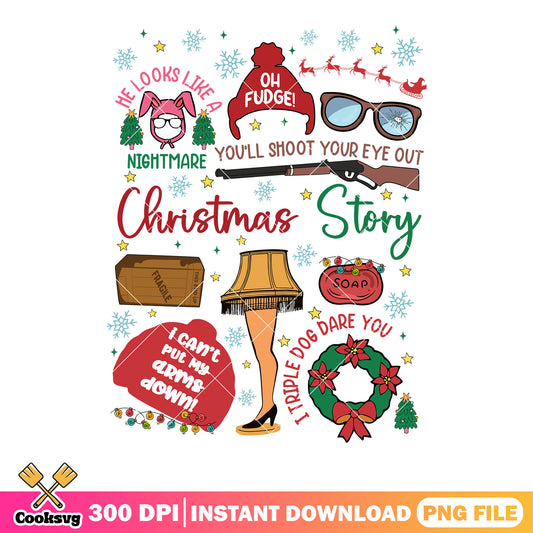 He looks nightmare png, a story christmas png, christmas sweater png