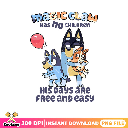 His days are free and easy png, bluey balloons png, bluey family png