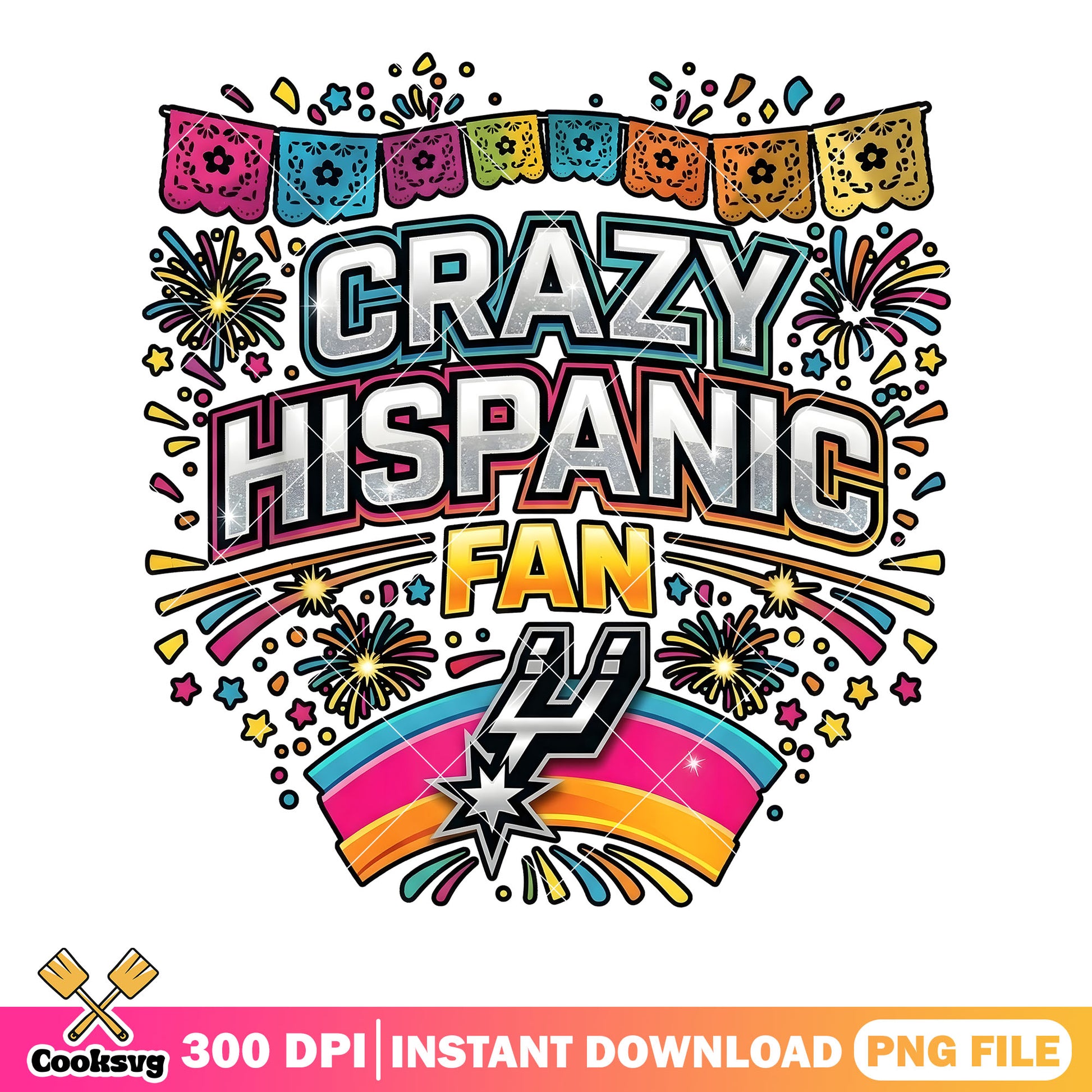 Hispanic celebration fan png, san antonio png, basketball sport png