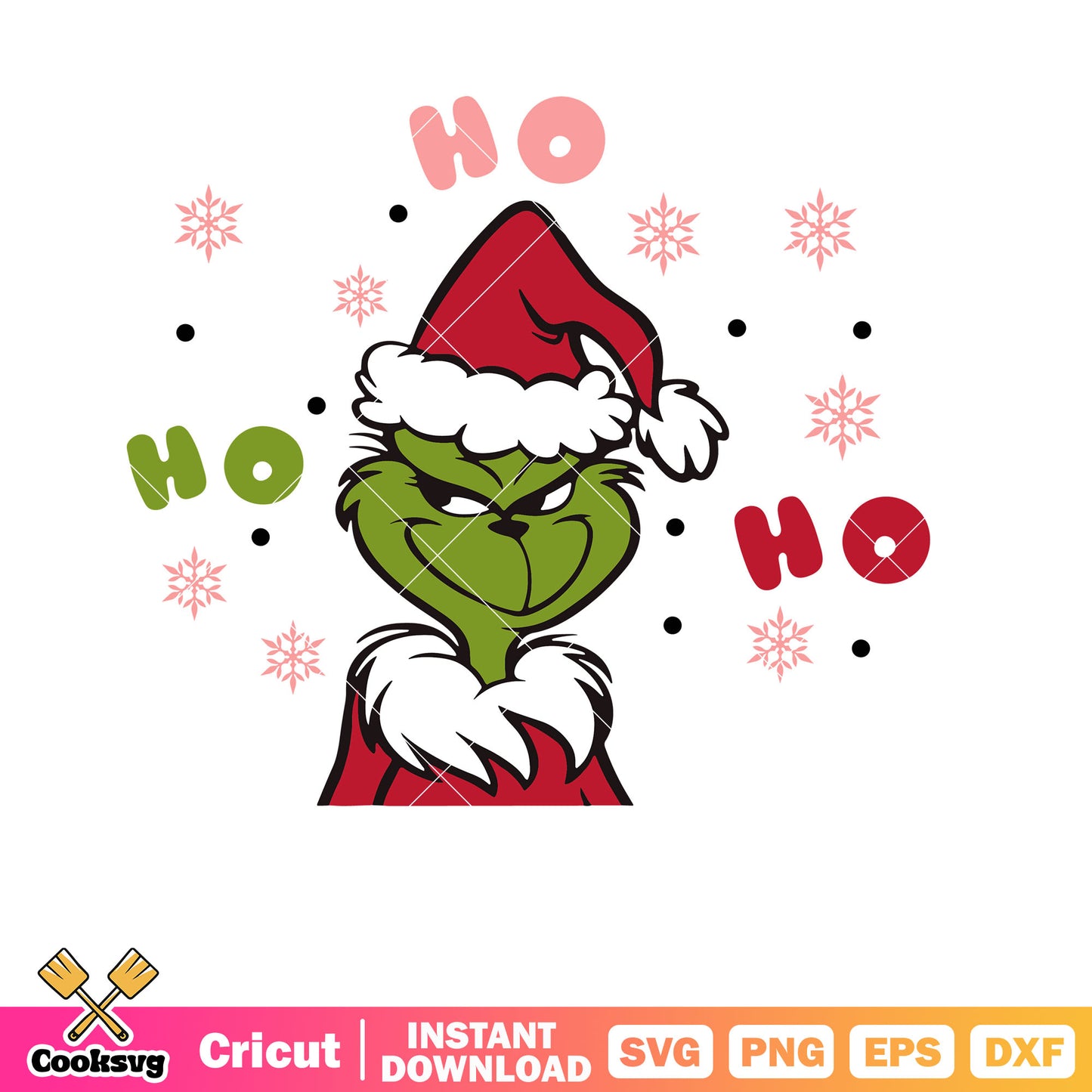 Ho Ho Ho Grinch Christmas svg, christmas hohoho svg, grinch santa costume svg