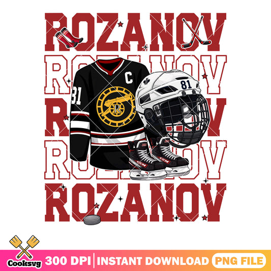 Hockey Heated Rozanov back png, hockey vibes png, ilya rozanov png