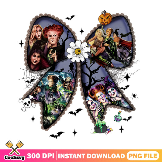 Hocus Pocus Bow PNG, Sanderson Sisters Halloween PNG, Witch PNG