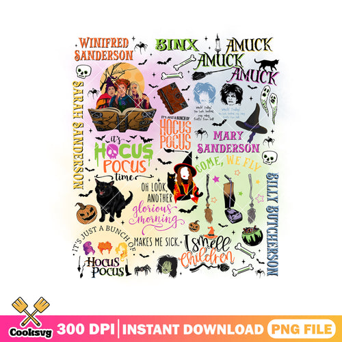 Hocus pocus movie png, halloween decor png, halloween movie png