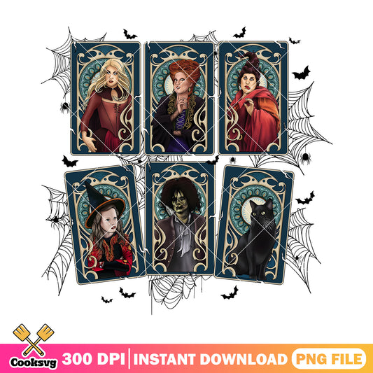 Hocus pocus wall art png, halloweern spirit png, art wall png