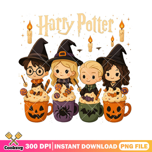 Hogwarts pumpkin cupcakes png, hogwarts students png, harry potterpng