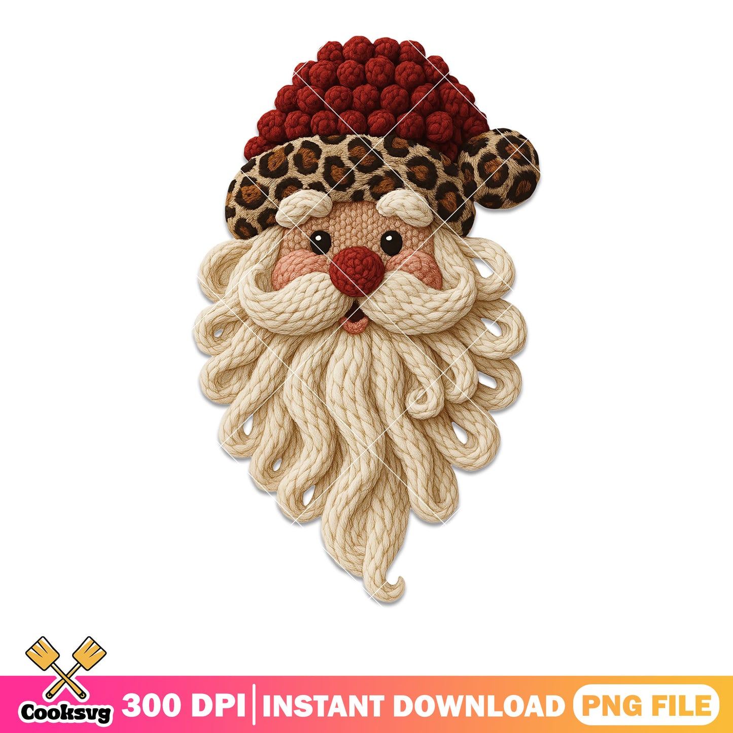 Ho ho ho crochet santa png, santa claus png, merry christmas png