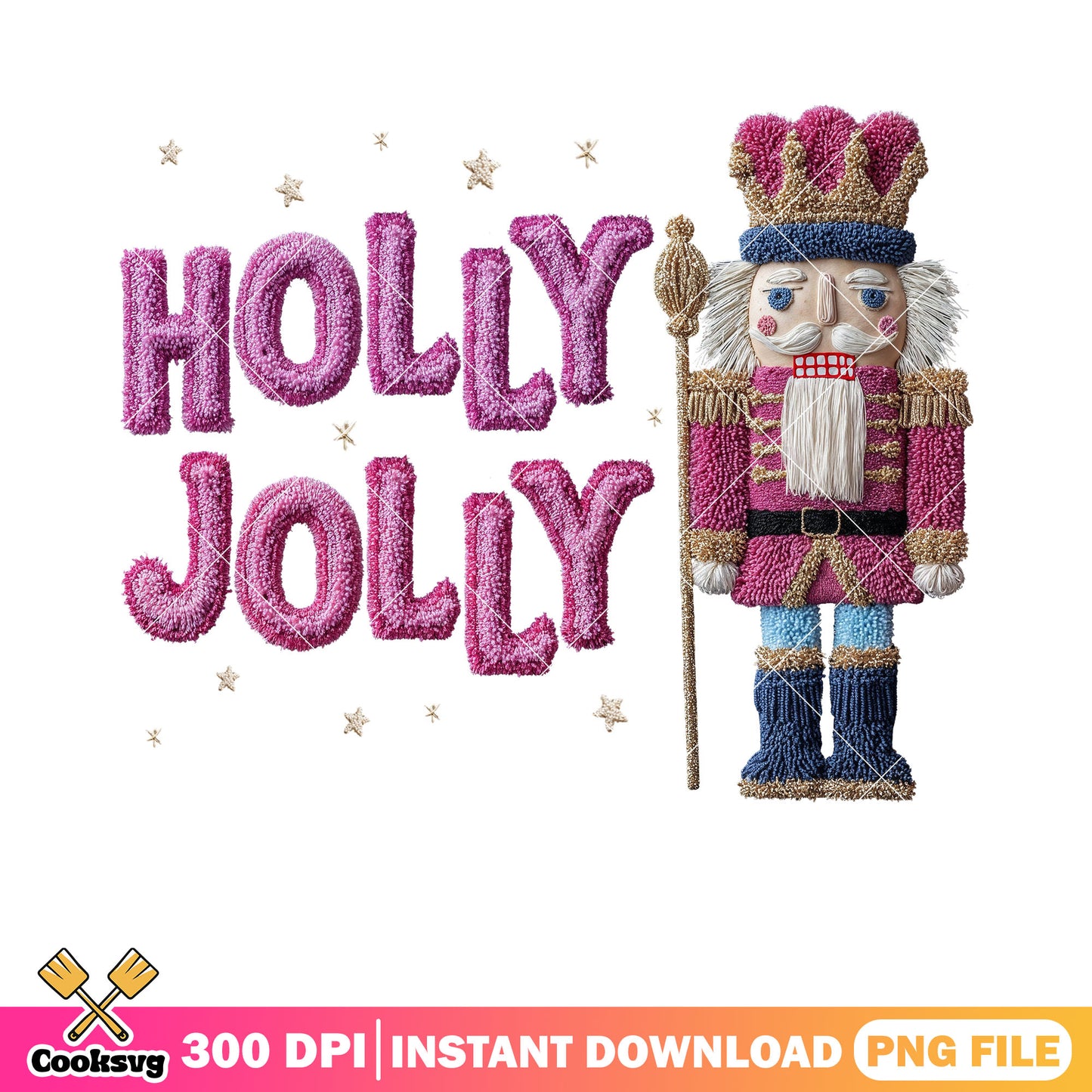 Holly jolly nut cracker png, tin soldier png, christmas decor png