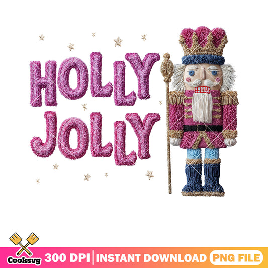 Holly jolly nut cracker png, tin soldier png, christmas decor png