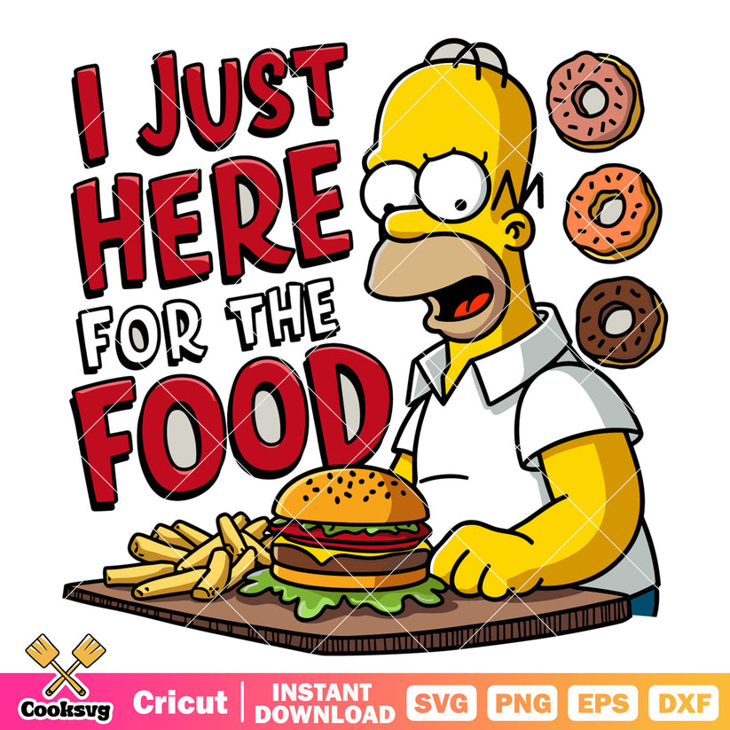 Homer simpson here for the food svg, homer simpson svg, the simpson sv ...