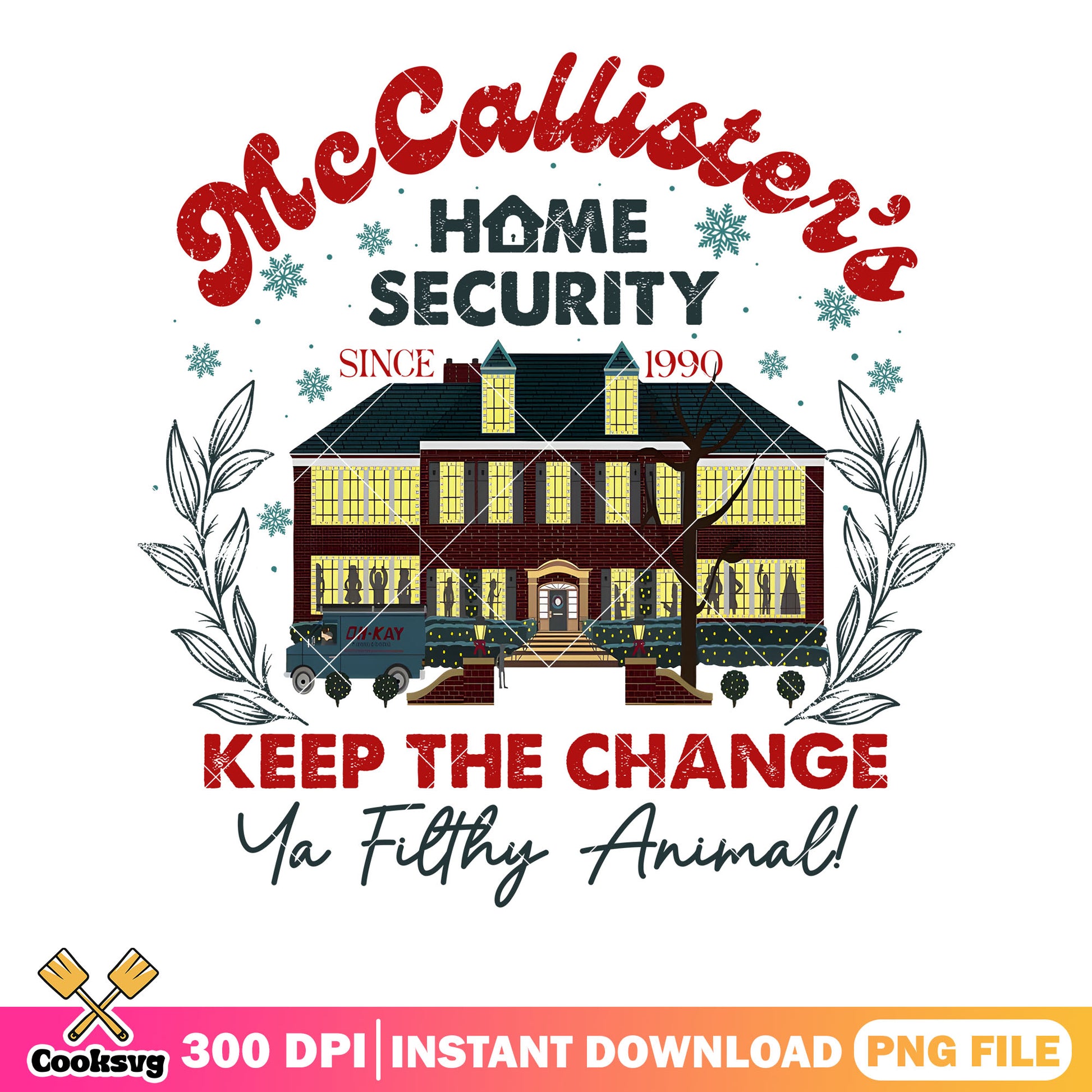 Home security since 1990 png, christmas poster png, merry christmas png