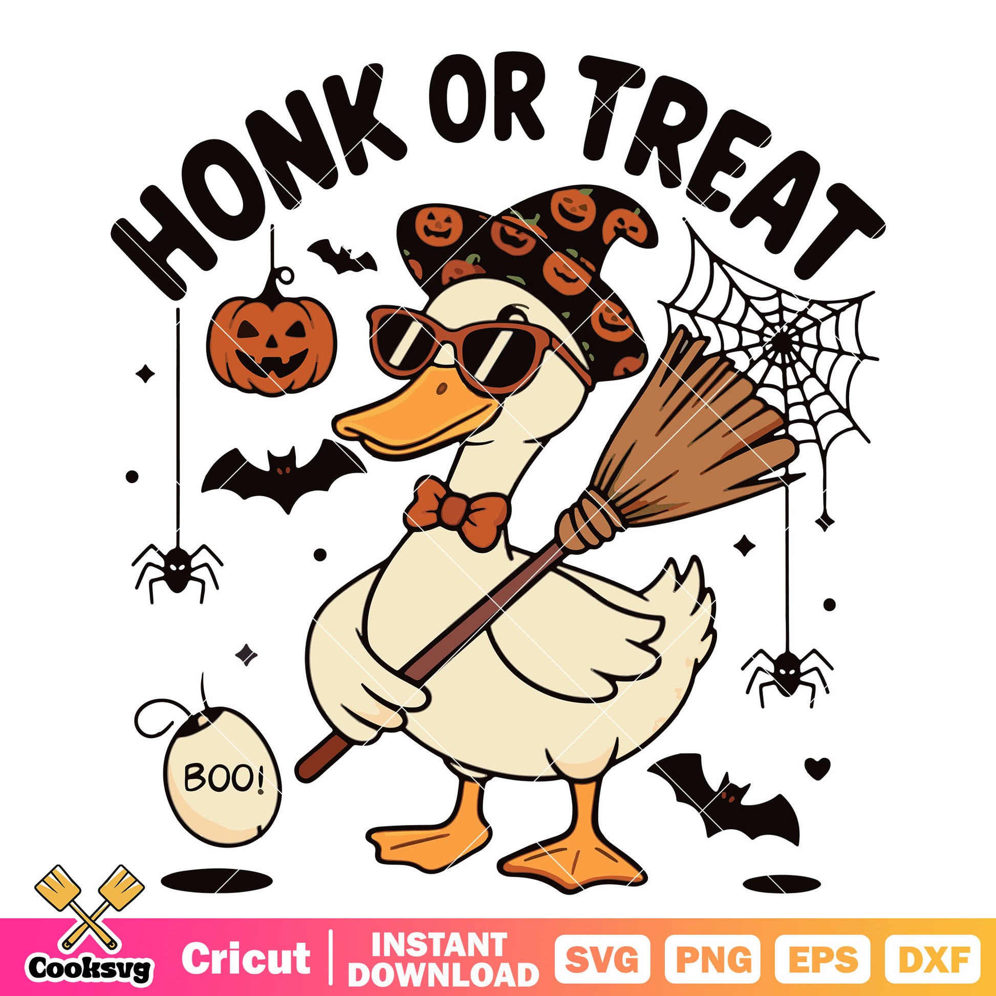Honk halloween goose svg, trick or treat svg, halloween goose svg